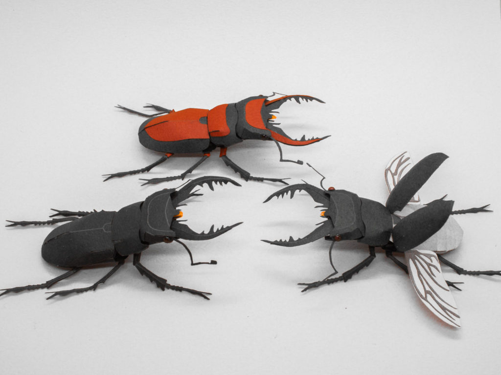 ノコギリクワガタ　＃３２　ペーパークラフト